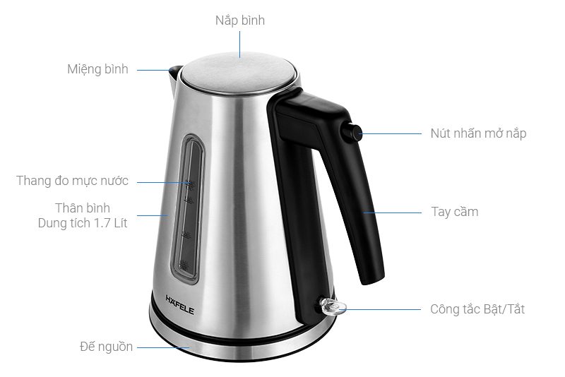 Ấm siêu tốc inox