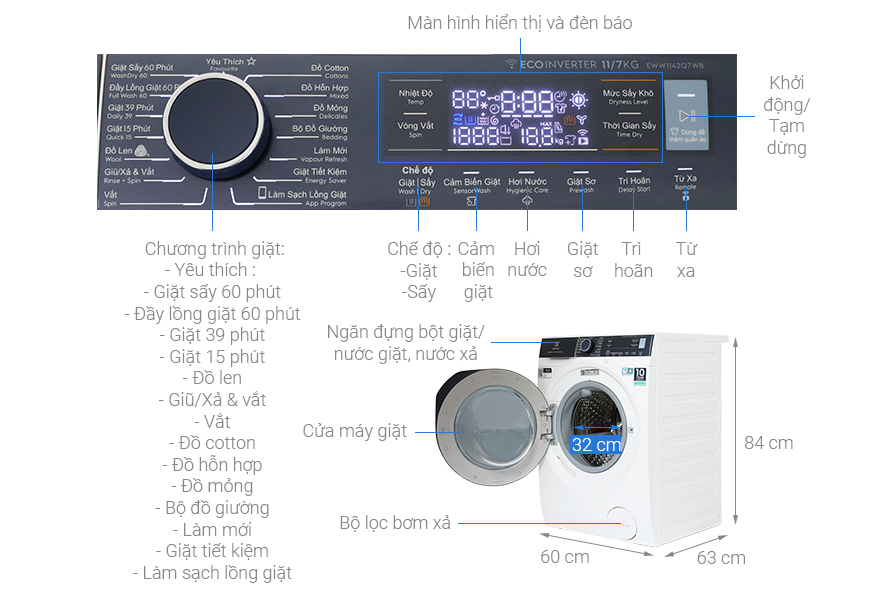 Máy giặt sấy  