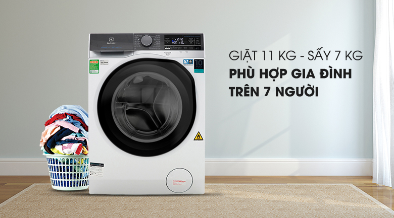 Giặt sấy 2 trong 1 khối lượng lớn