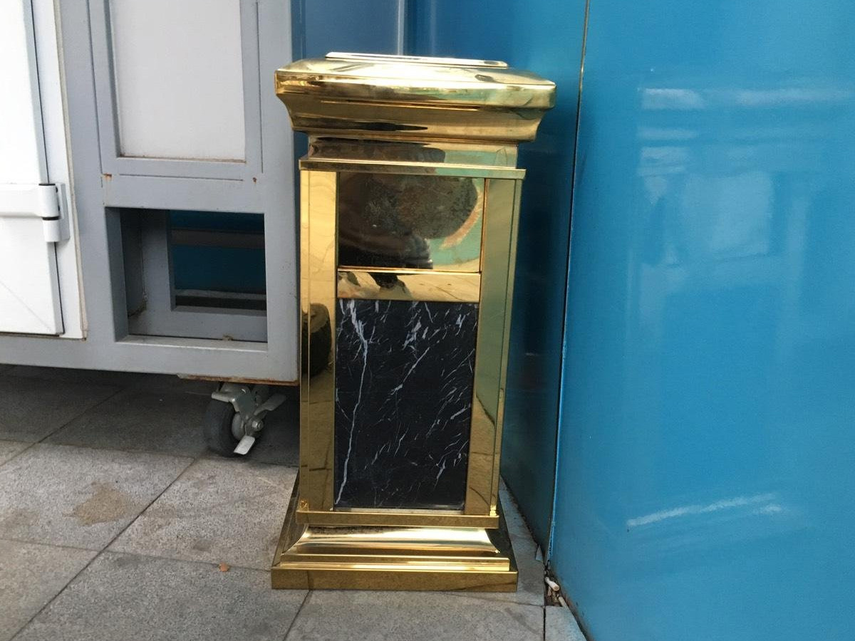 Thùng rác inox Paloca đá hoa cương (310mm x 310mm x 660mm)