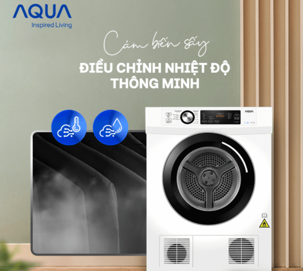 Máy sấy Aqua V700F.W tích hợp công nghệ cảm biến thông minh