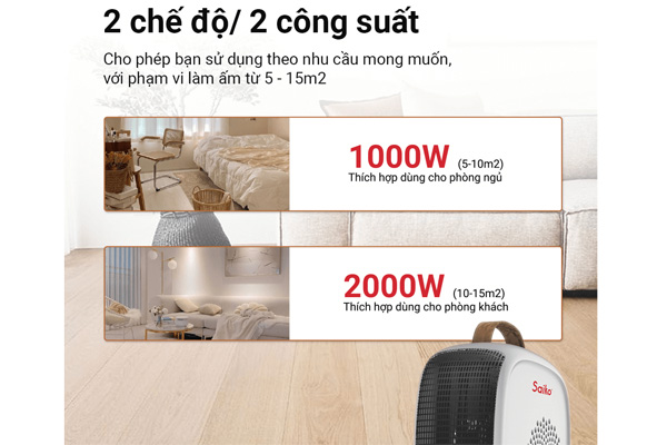 Quạt sưởi gốm mini