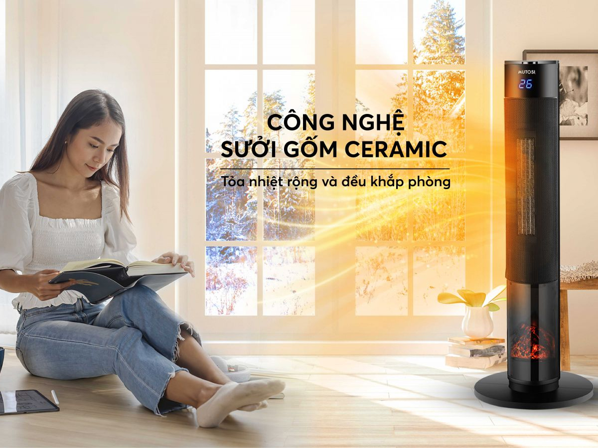 Mutosi MCH-2000L sử dụng công nghệ sưởi gốm hiện đại