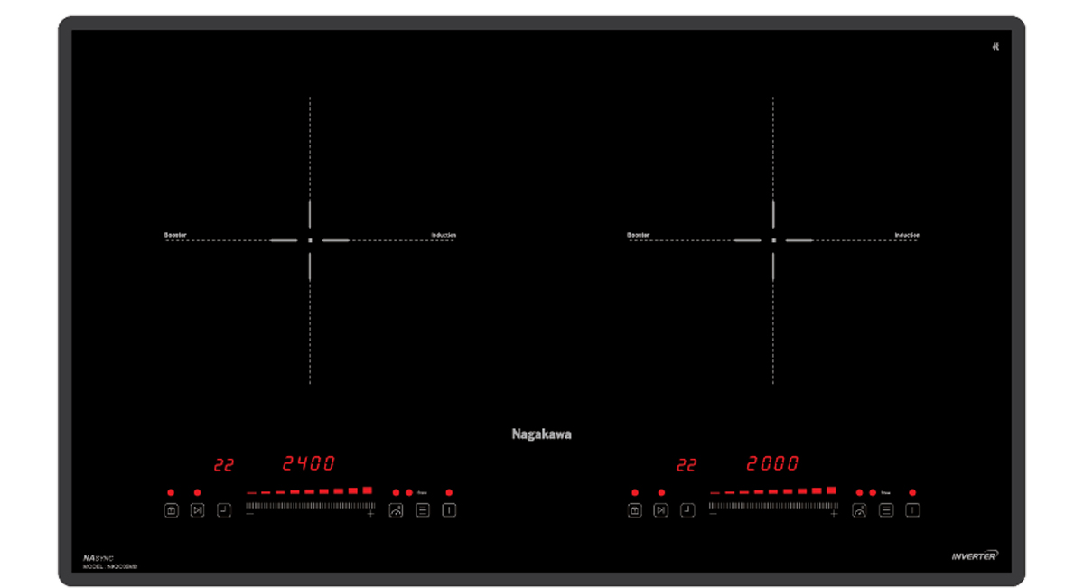 Bếp đôi điện từ Nagakawa NK2C05MB