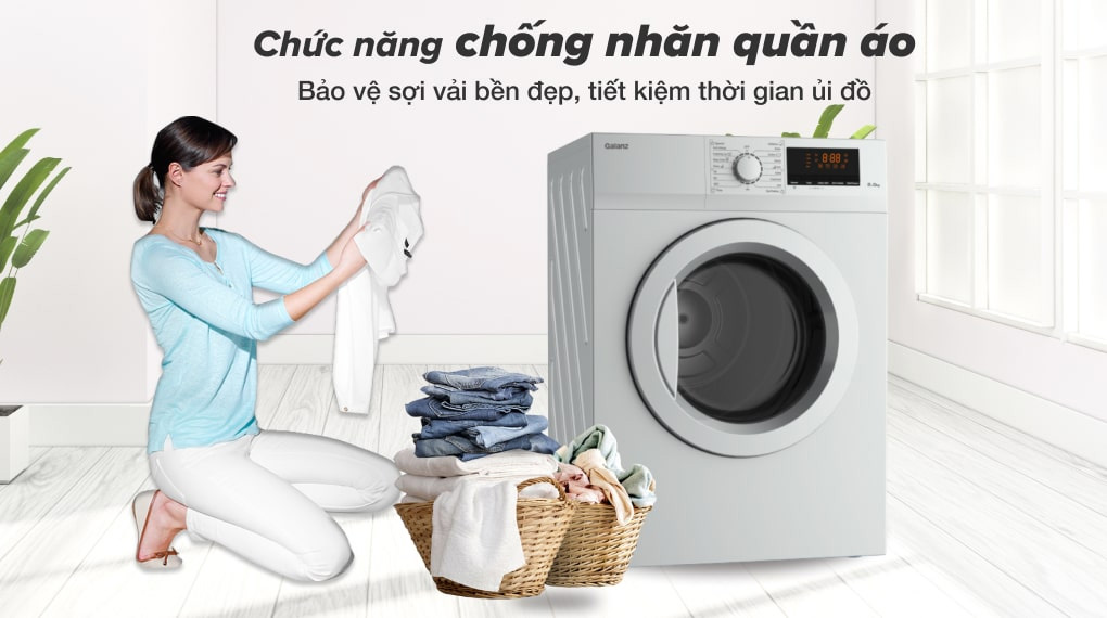 tính năng chống nhăn bảo vệ quần áo