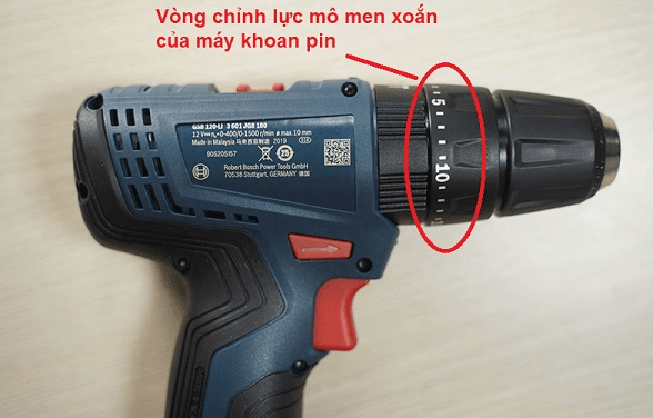 Vòng chỉnh lực mô men xoắn của Bosch GSB 120-LI GEN II