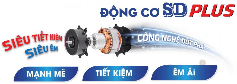 Động cơ SD PLUS thế hệ mới siêu tiết kiệm, siêu êm