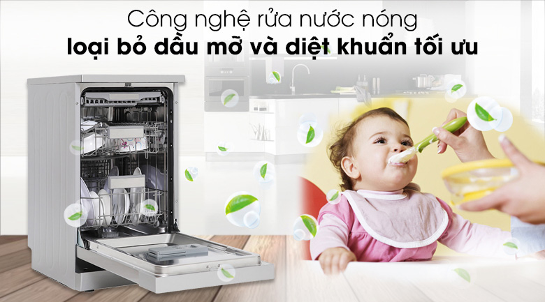 Công nghệ rửa nước nóng giúp tiêu diệt vi khuẩn gây bệnh