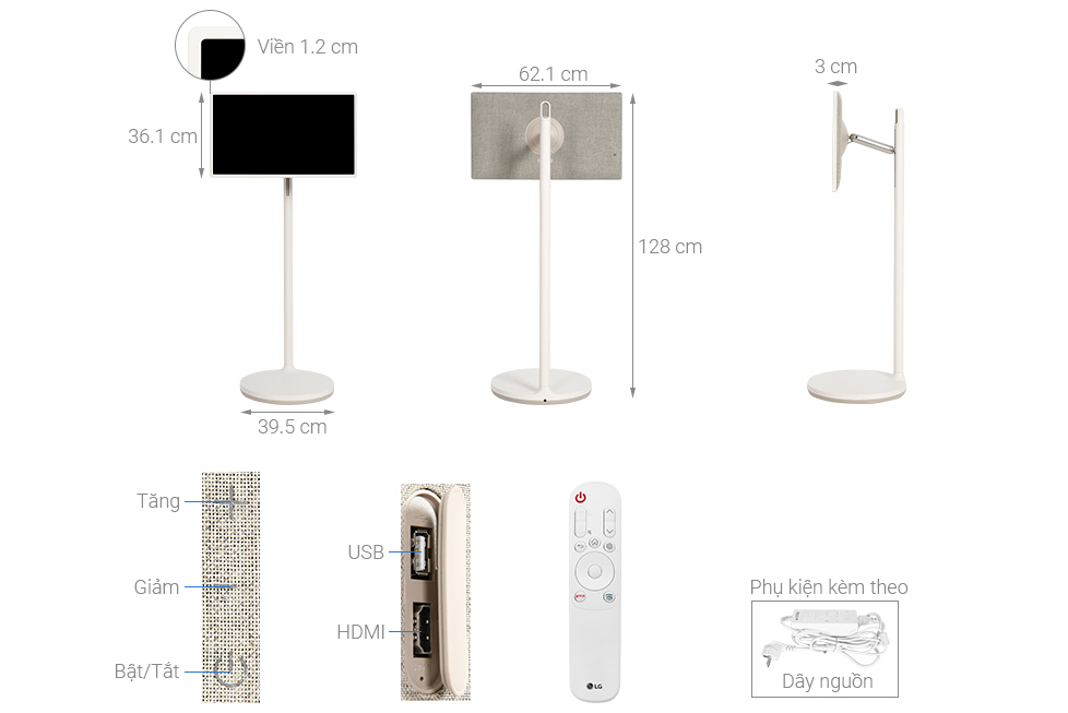 Cấu tạo Tivi LG StandbyMe LG 2K 27 inch 27ART10CKPL.ATV 