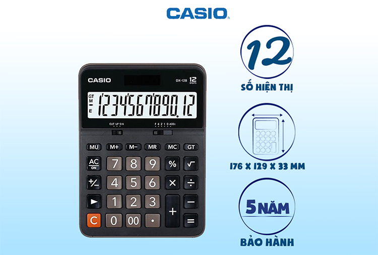 Máy tính bỏ túi Casio DX-12B