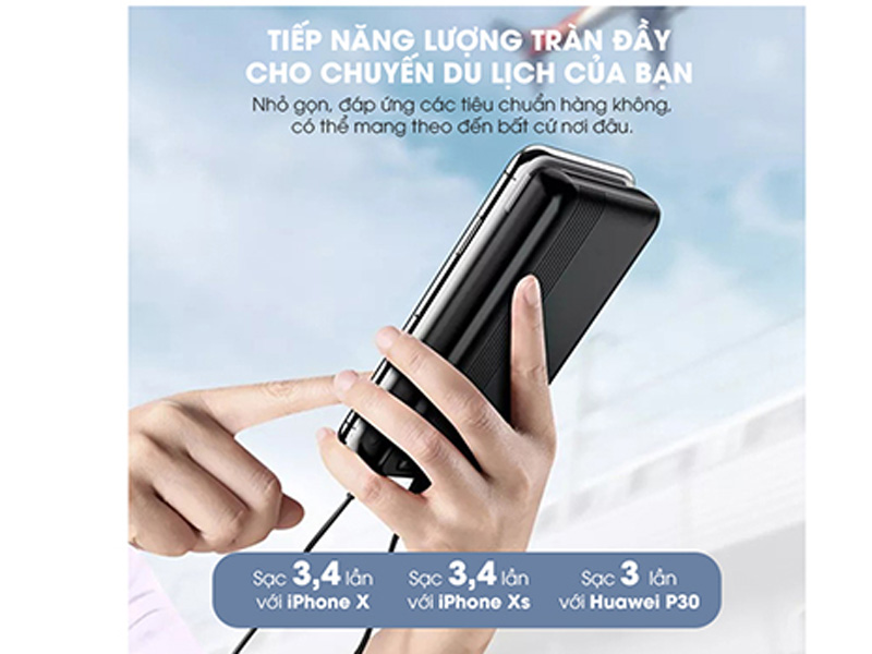 Dung lượng pin khủng 20.000 mAh