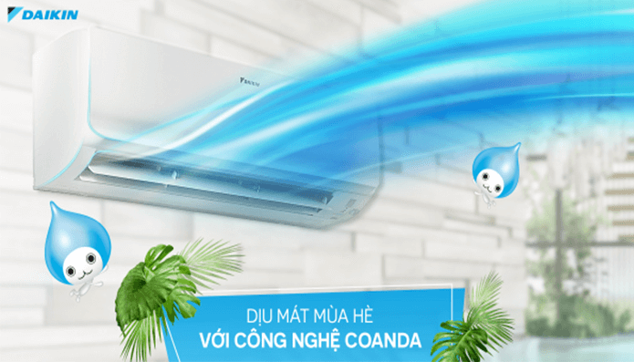 Điều hòa Daikin FTKA35VAVMV được trang bị công nghệ luồng gió Coanda