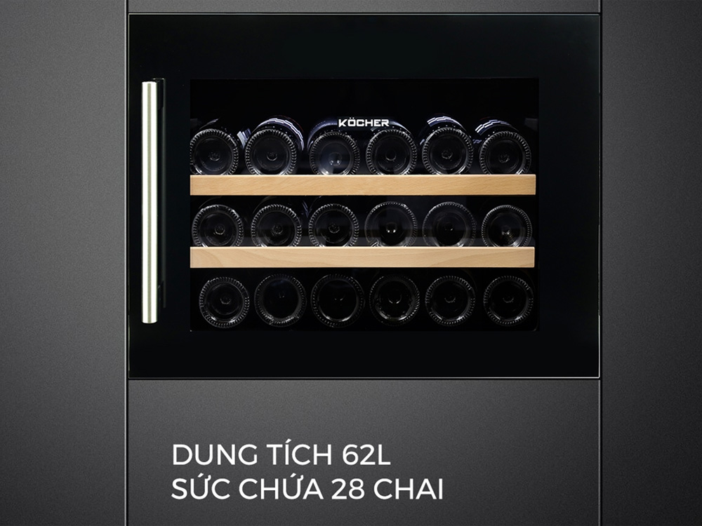 Số lượng chứa là 28 chai