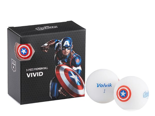 Bóng golf Volvik Marvel Capital America Pack (hộp 4 quả)