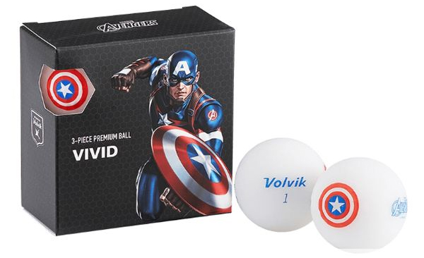 Bóng golf Volvik Marvel Capital America Pack (hộp 4 quả)