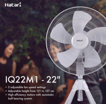 Quạt Hatari IQ22M1 có sải cánh 56cm làm mát trên diện rộng