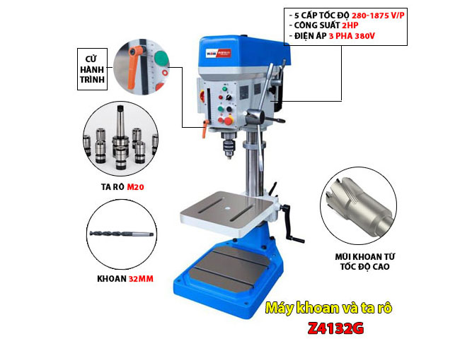 máy khoan bàn và taro WDDM Z4132G