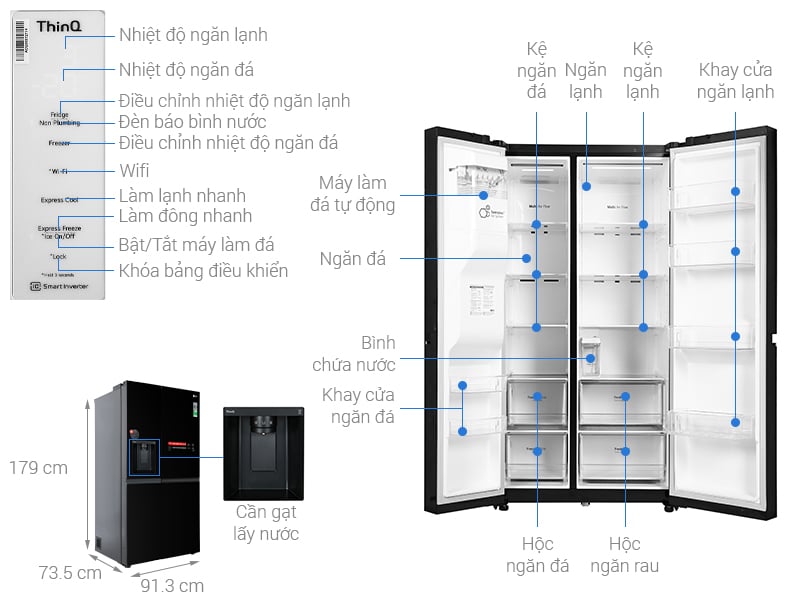 Tủ lạnh Side by side 