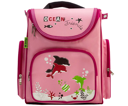 Balo chống gù Ocean Friends B-12-017 (hồng nhạt)