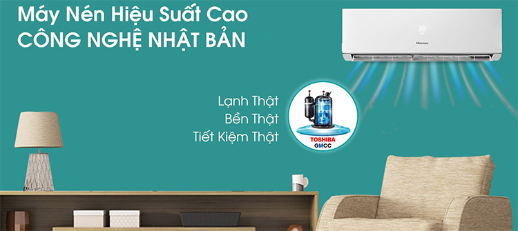 Sử dụng máy nén công nghệ Nhật