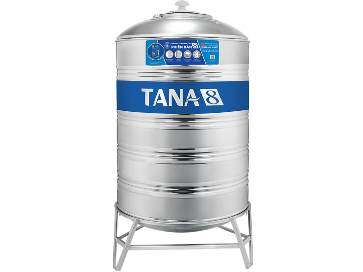 Bồn nước inox Tân Á 8 - 310 lít đứng (Ø740mm)