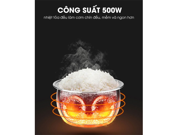 Công suất nấu là 500W