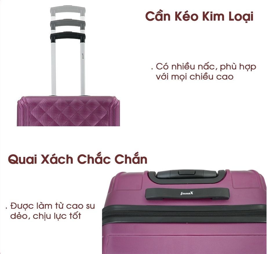 Cần kéo kim loại chắc chắn, điều chỉnh được độ cao