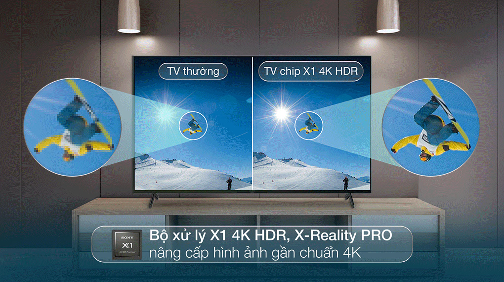 Google tivi Sony 4K 50 inch KD-50X80K đem đến hình ảnh chất lượng 4K tiêu chuẩn