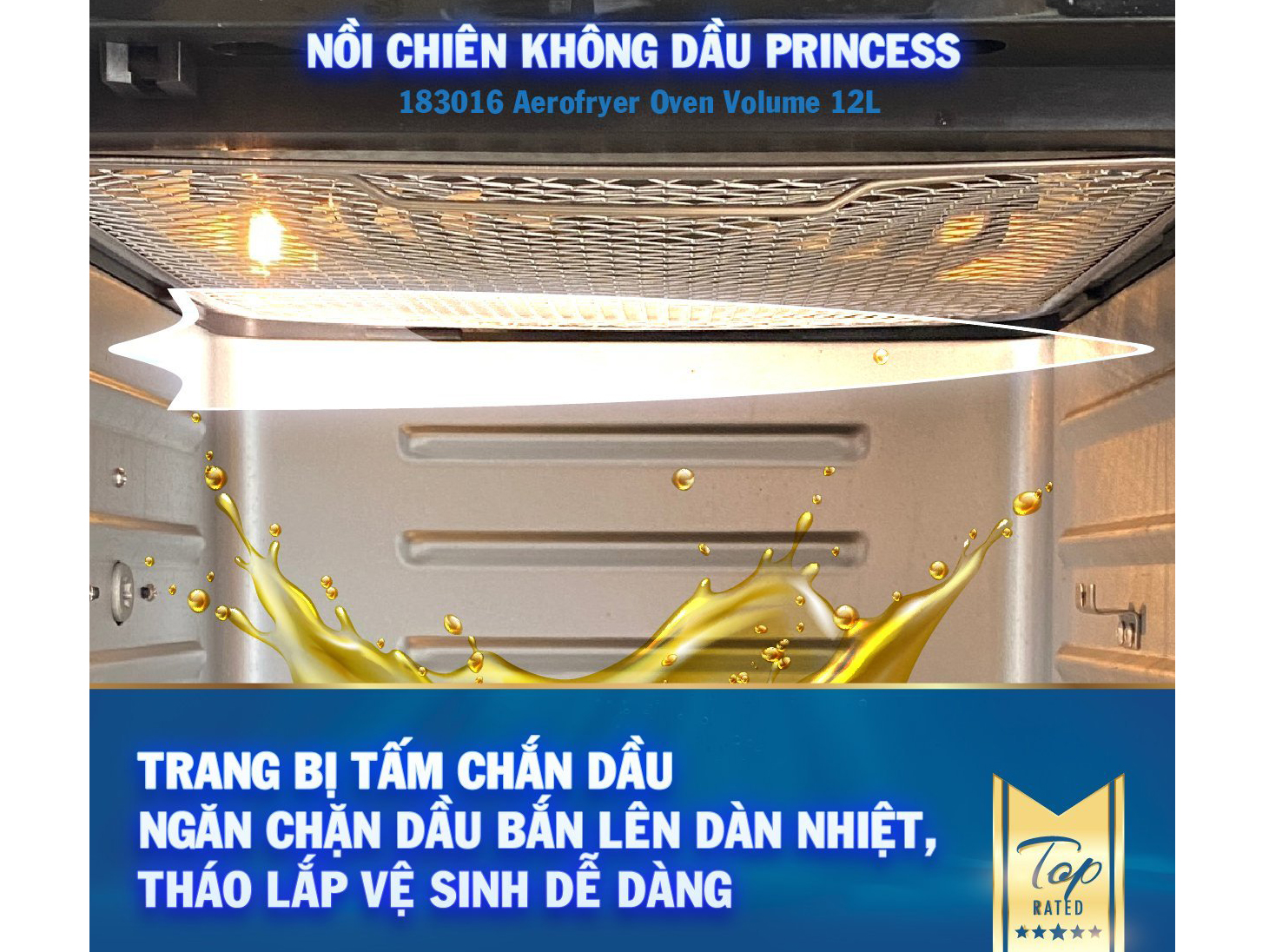 Nồi chiên không dầu có tấm chắn dầu 