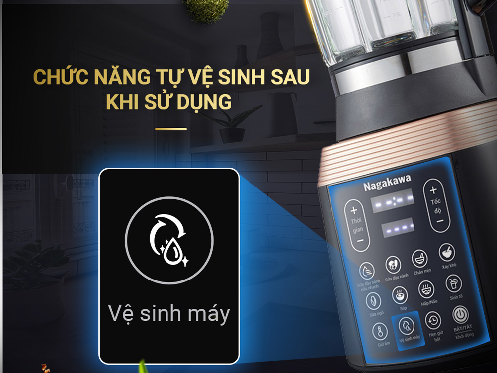 Tự động làm sạch sau 2 bước