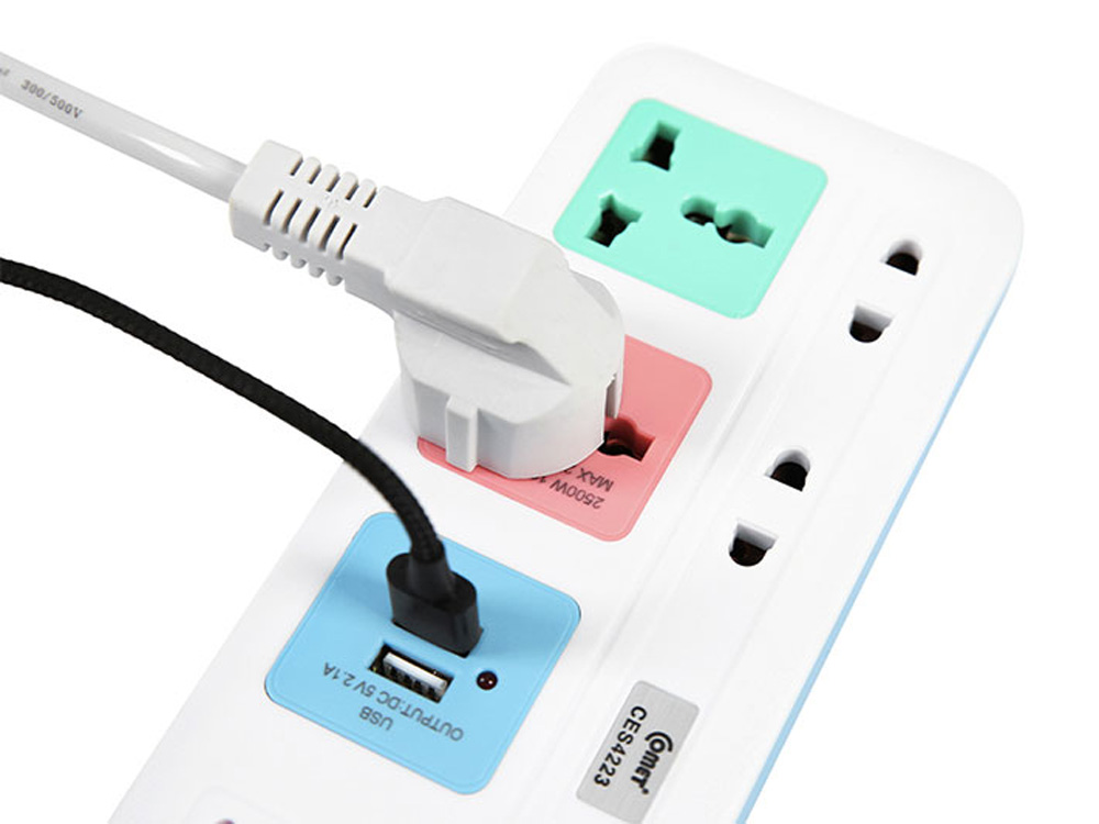 Ổ cắm có thể chịu công suất tối đa là 2.500W