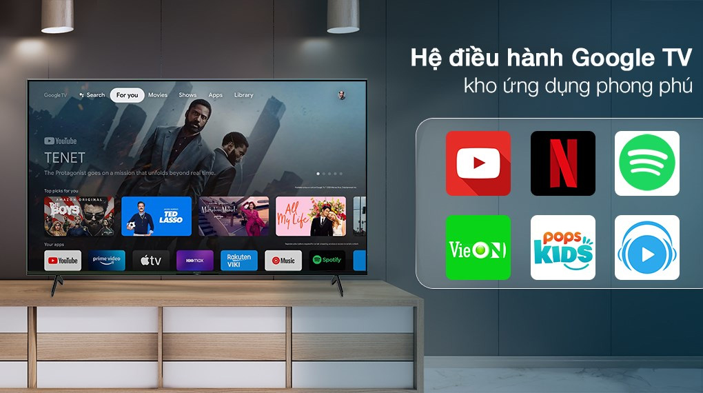 Google Tivi Sony 4K 43 inch KD-43X75K có hệ điều hành thân thiện