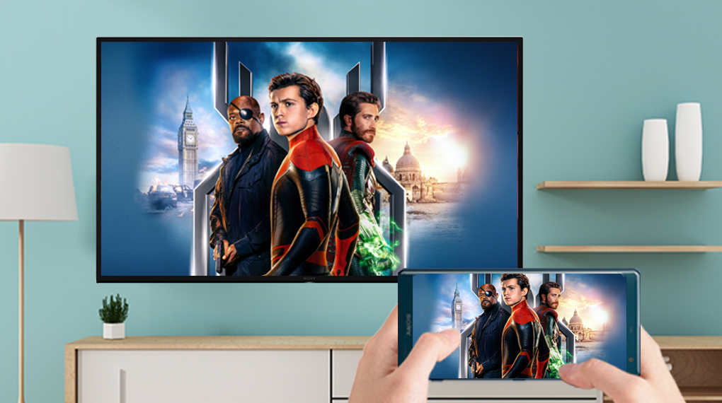 Tivi Sony 4K 55 inch KD-55X75K kết nối với điện thoại nhanh chóng