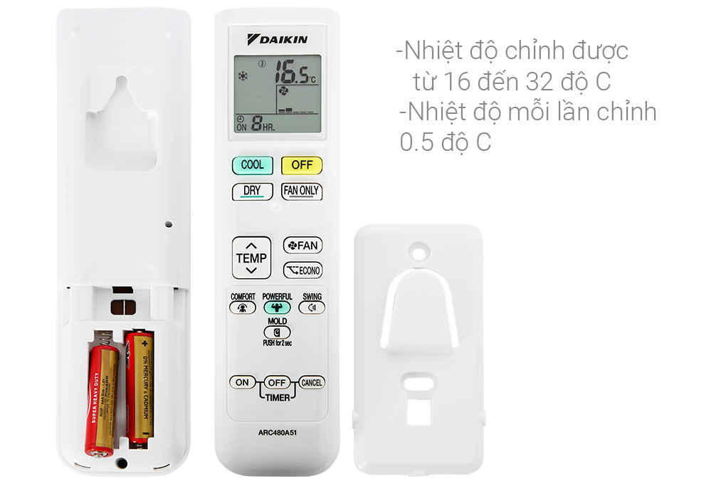 Điều khiển của điều hòa Daikin FTKB25WAVMV 