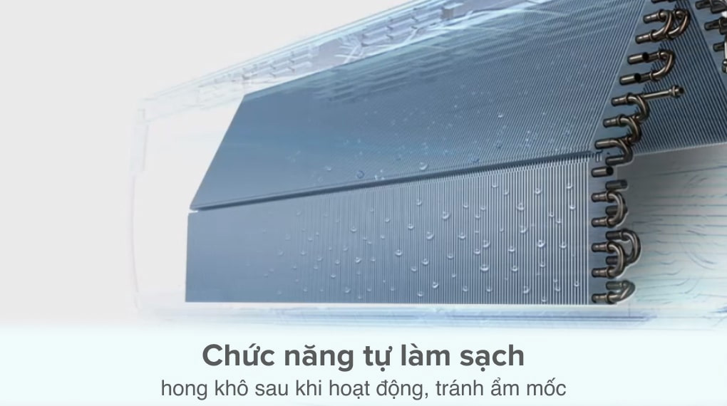 Tính năng tự làm sạch giúp tăng tuổi thọ, hiệu suất làm lạnh