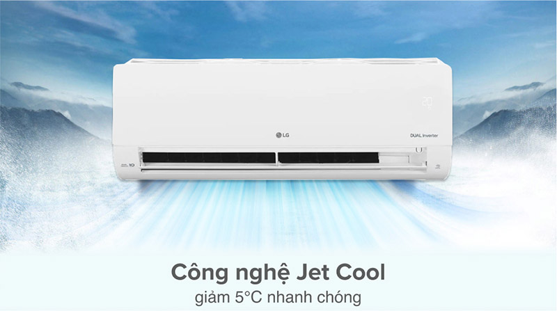 Máy lạnh 2 chiều LG B10END1 được tích hợp chế độ Jet Cool làm lạnh phòng nhanh chóng