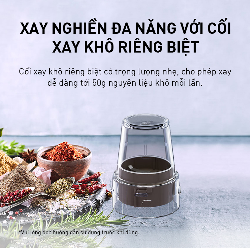 Máy xay sinh tố có 3 cối