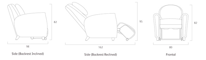 Kích thước ghế sofa massage OSIM uDiva 2