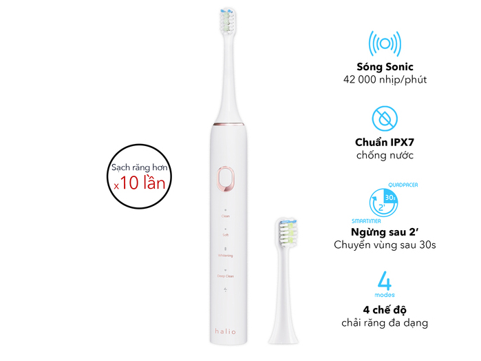 Bàn chải điện Halio Sonic SmartClean Electronic Toothbrush