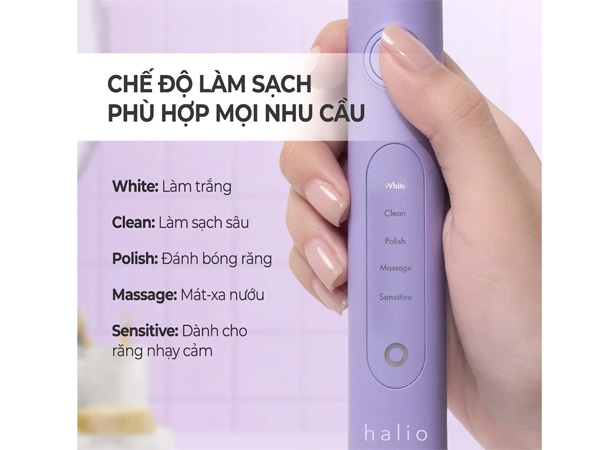 Máy có 5 chế độ làm sạch khác nhau