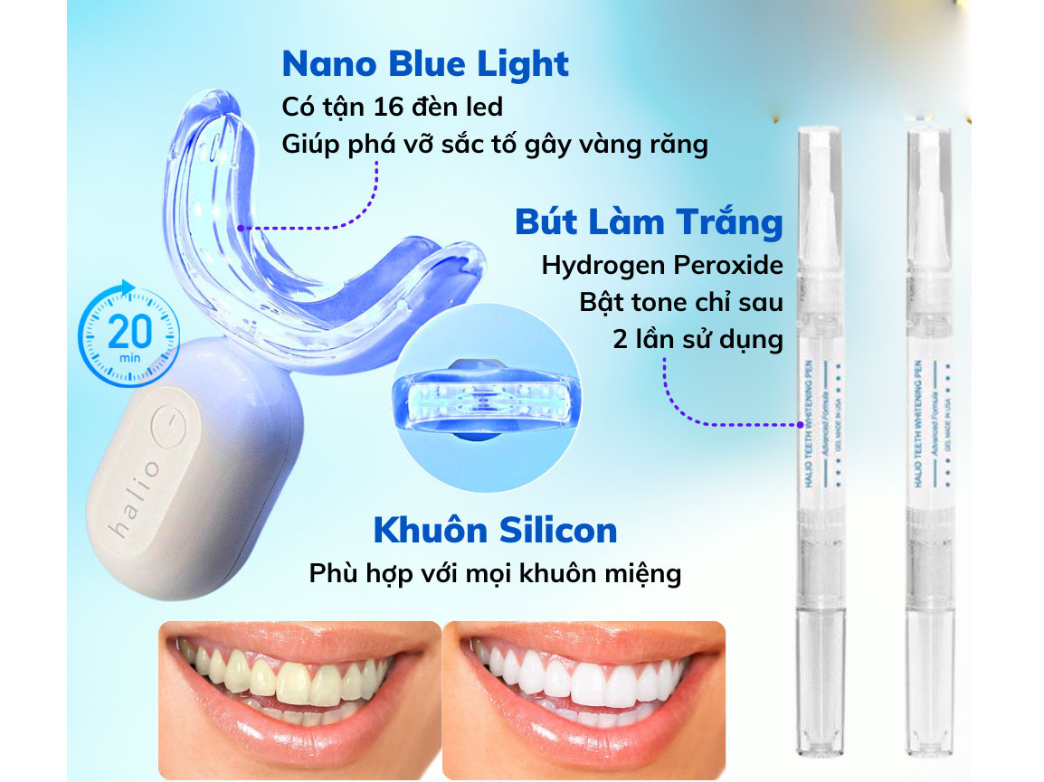 Máy làm trắng răng Halio 