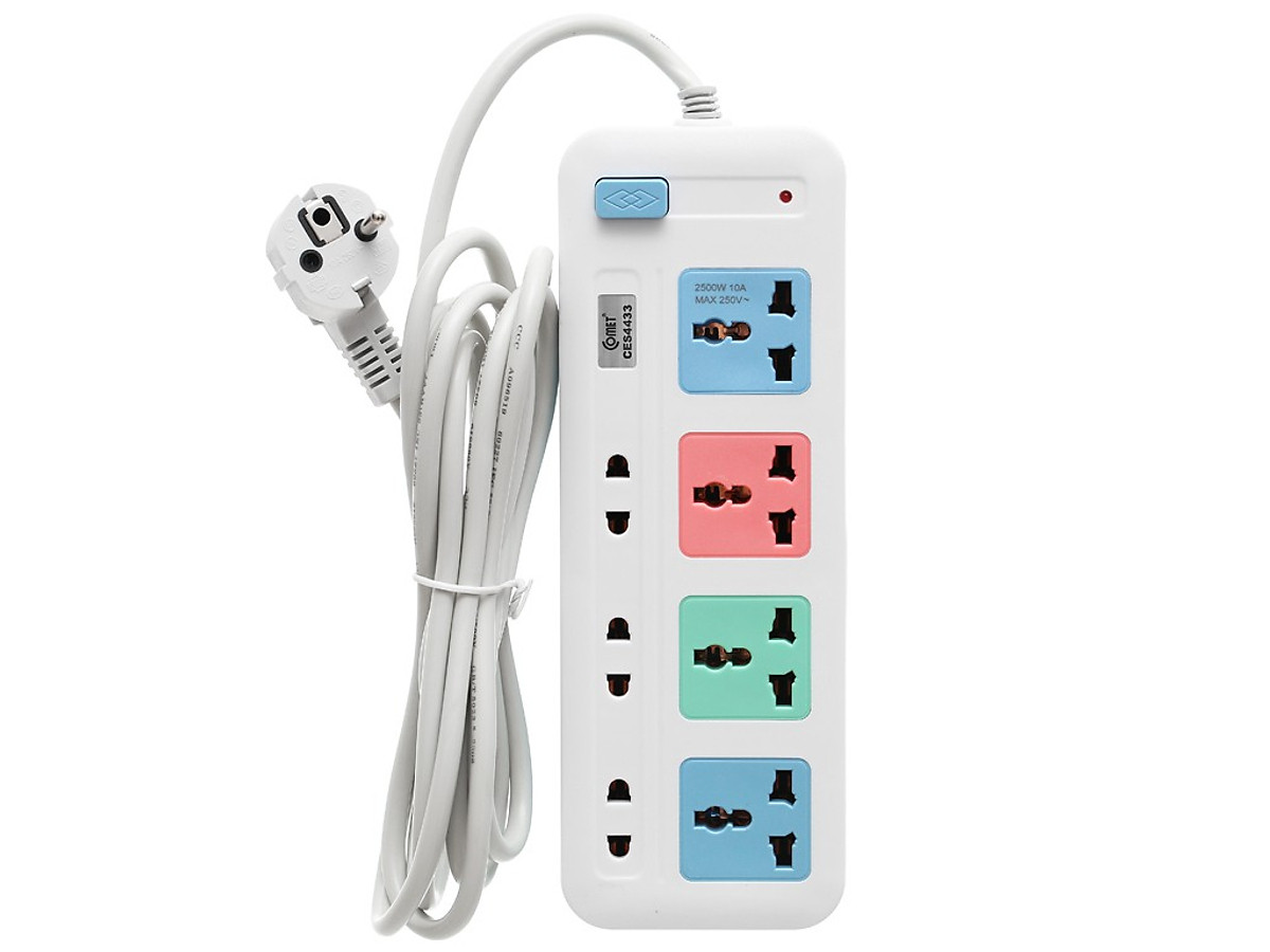 Ổ cắm điện 7 lỗ nối dài Comet CES4435 - dây 5m