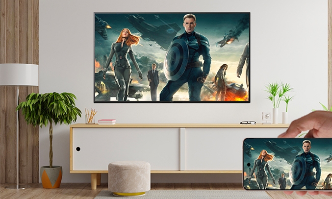 Android tivi Sony 4K 43 inch KD-43X75 có tính năng chiếu màn hình điện thoại lên tivi