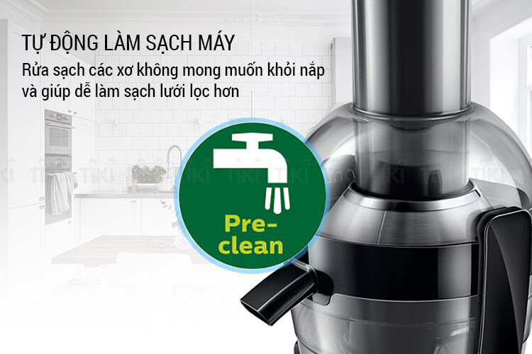 Máy ép trái cây Philips HR1863 có khả năng tự làm sạch máy