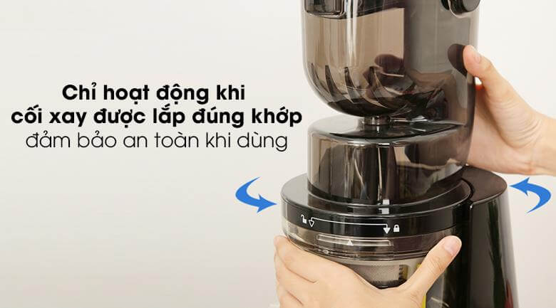 Máy ép chậm Kalite KL-599 chỉ hoạt động khi lắp đúng khớp