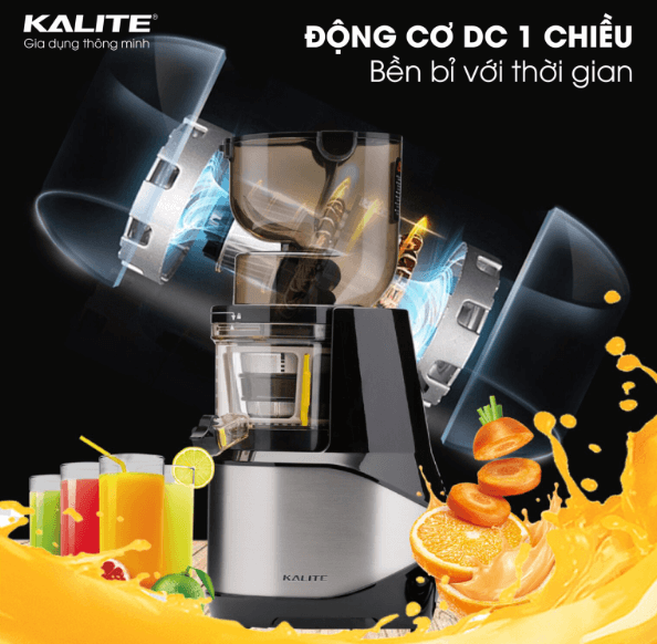 Máy ép chậm Kalite 599 sử dụng động cơ DC 1 chiều