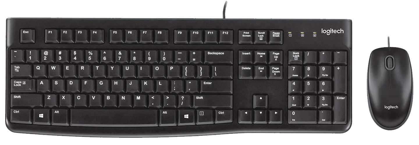 Bộ bàn phím chuột có dây Logitech MK120