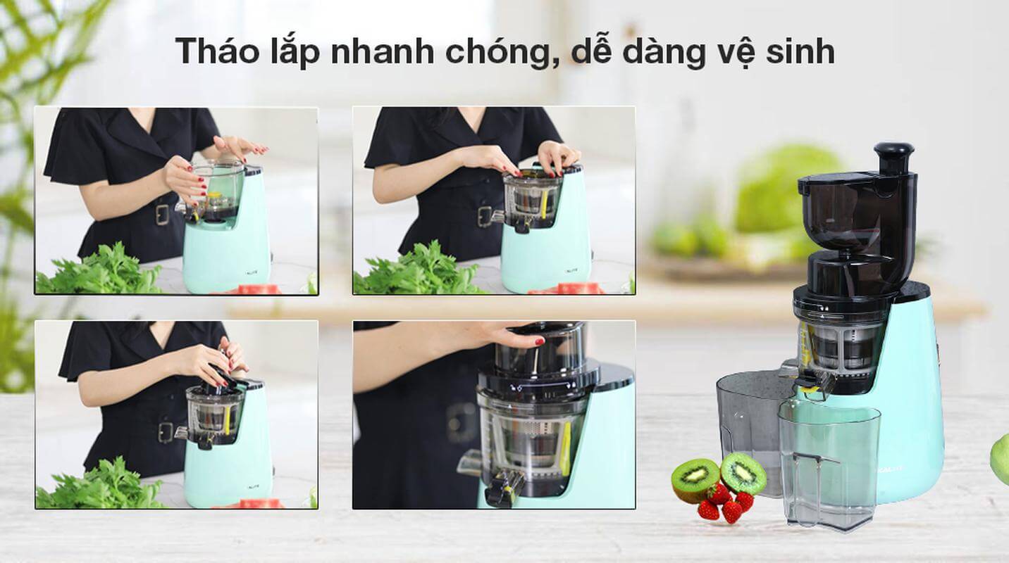 Máy ép chậm Kalite 598 dễ dàng vệ sinh