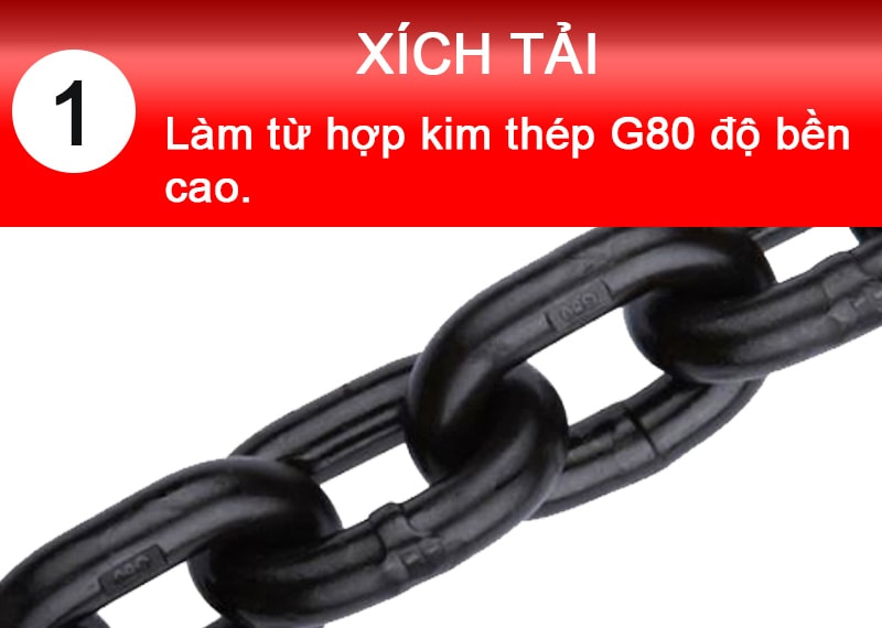 Xích tải làm từ hợp kim thép chất G80