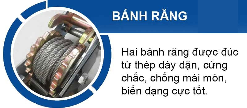 Bánh răng của pa lăng cáp lắc tay 